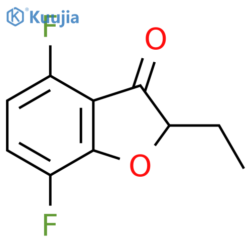 2-Ethyl-4,7-difluoro-2,3-dihydro-1-benzofuran-3-one structure