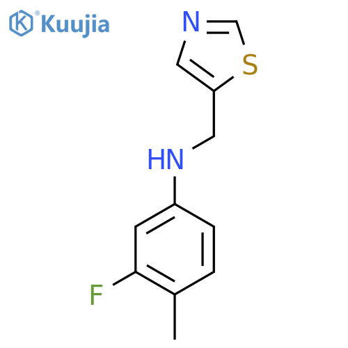 3-fluoro-4-methyl-N-(1,3-thiazol-5-yl)methylaniline structure