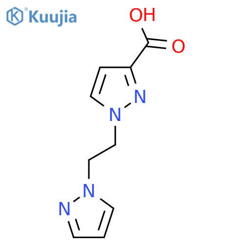 1-2-(1H-pyrazol-1-yl)ethyl-1H-pyrazole-3-carboxylic acid structure