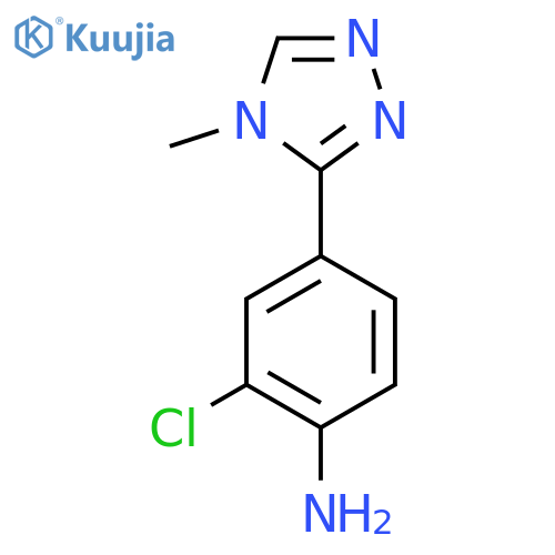 2-Chloro-4-(4-methyl-4H-1,2,4-triazol-3-yl)aniline structure