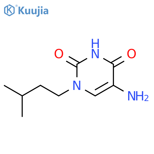 5-amino-1-(3-methylbutyl)-1,2,3,4-tetrahydropyrimidine-2,4-dione structure