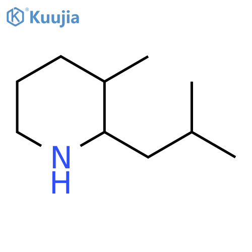 3-methyl-2-(2-methylpropyl)piperidine structure