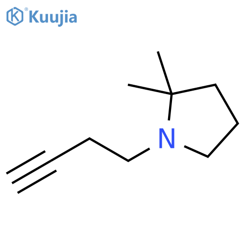 Pyrrolidine, 1-(3-butyn-1-yl)-2,2-dimethyl- structure