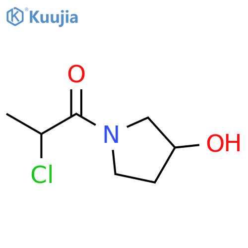 2-chloro-1-(3-hydroxypyrrolidin-1-yl)propan-1-one structure