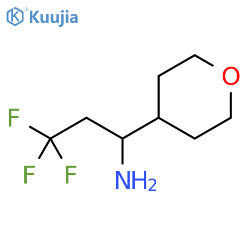 3,3,3-trifluoro-1-(tetrahydro-2H-pyran-4-yl)propan-1-amine structure