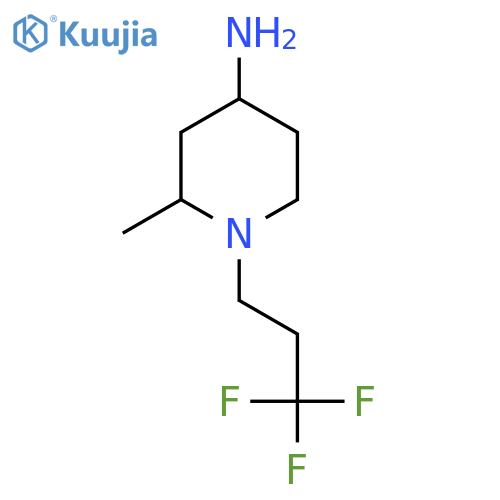 2-Methyl-1-(3,3,3-trifluoropropyl)piperidin-4-amine structure