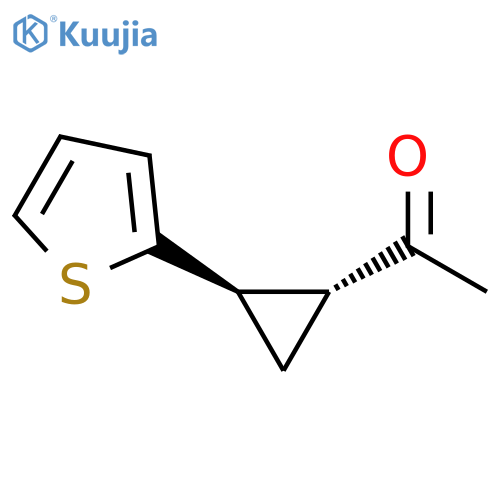 rac-1-[(1R,2R)-2-(thiophen-2-yl)cyclopropyl]ethan-1-one, trans structure