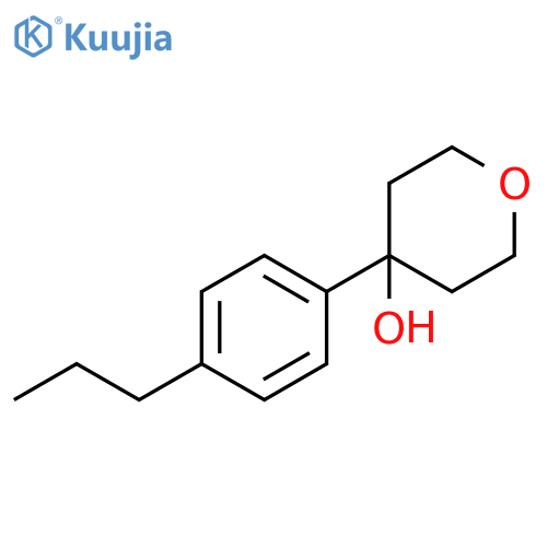 4-(4-propylphenyl)tetrahydro-2H-pyran-4-ol structure