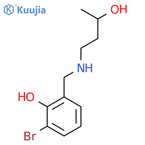 2-bromo-6-{(3-hydroxybutyl)aminomethyl}phenol structure