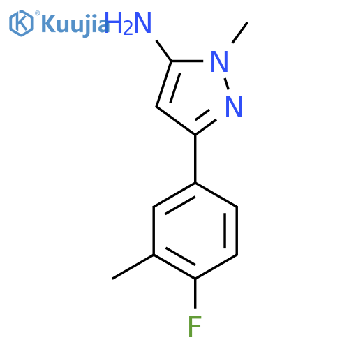 3-(4-fluoro-3-methylphenyl)-1-methyl-1H-pyrazol-5-amine structure
