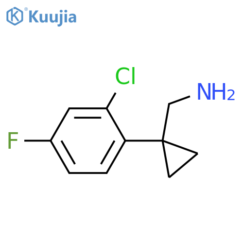 1-(2-chloro-4-fluorophenyl)cyclopropylmethanamine structure
