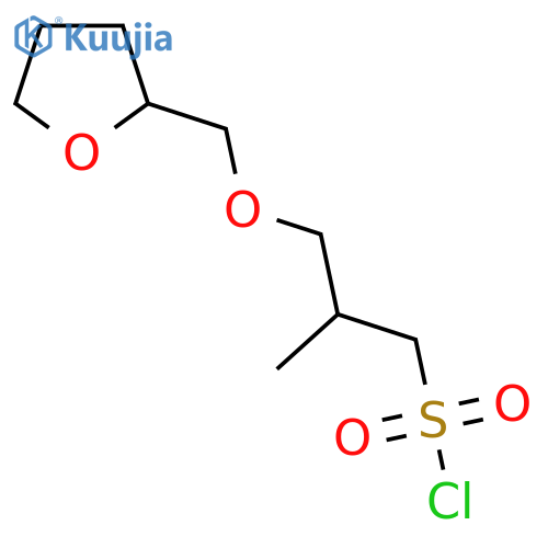 2-methyl-3-(oxolan-2-yl)methoxypropane-1-sulfonyl chloride structure