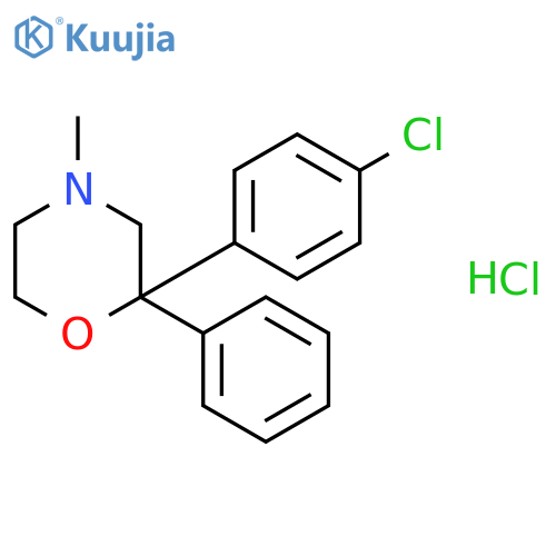 Morpholine, 2-(4-chlorophenyl)-4-methyl-2-phenyl-, hydrochloride structure