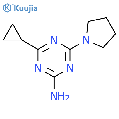 4-Cyclopropyl-6-pyrrolidin-1-yl-1,3,5-triazin-2-amine structure