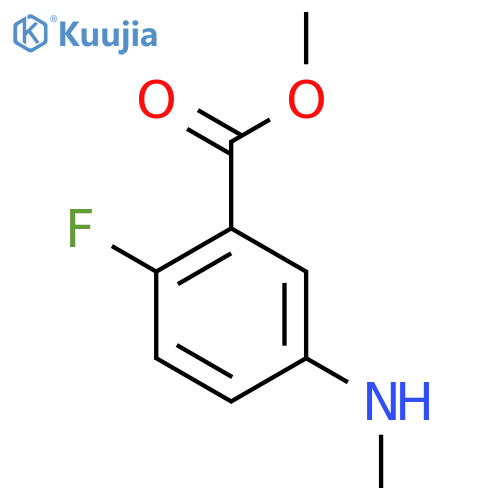 methyl 2-fluoro-5-(methylamino)benzoate structure