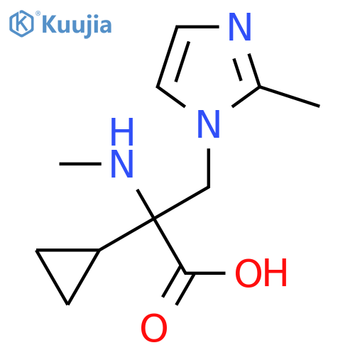 2-cyclopropyl-3-(2-methyl-1H-imidazol-1-yl)-2-(methylamino)propanoic acid structure