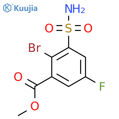 Methyl 2-bromo-5-fluoro-3-sulfamoylbenzoate structure