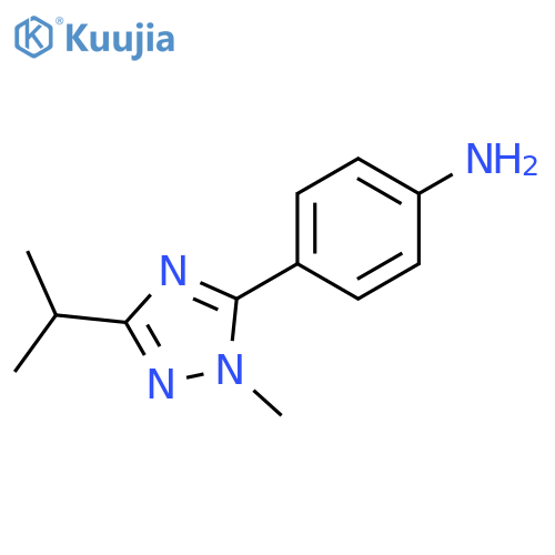 4-1-methyl-3-(propan-2-yl)-1H-1,2,4-triazol-5-ylaniline structure