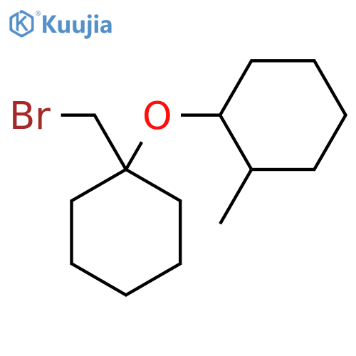 1-{1-(bromomethyl)cyclohexyloxy}-2-methylcyclohexane structure