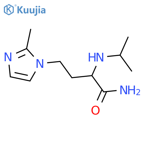 4-(2-methyl-1H-imidazol-1-yl)-2-(propan-2-yl)aminobutanamide structure