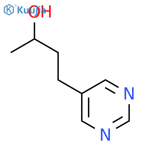 4-(pyrimidin-5-yl)butan-2-ol structure