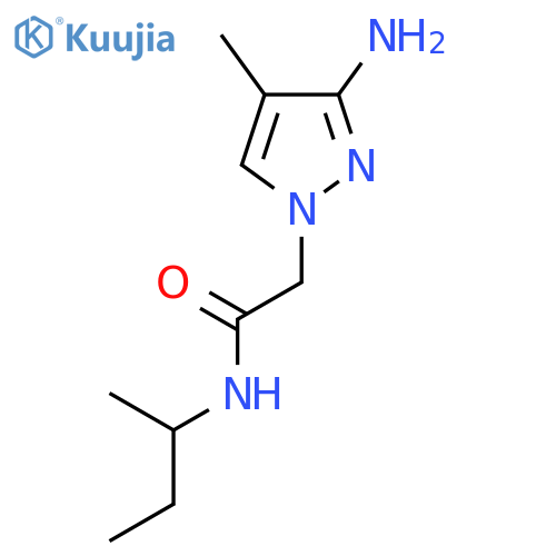 2-(3-amino-4-methyl-1H-pyrazol-1-yl)-N-(butan-2-yl)acetamide structure