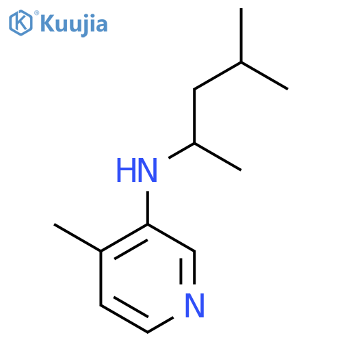 4-methyl-N-(4-methylpentan-2-yl)pyridin-3-amine structure