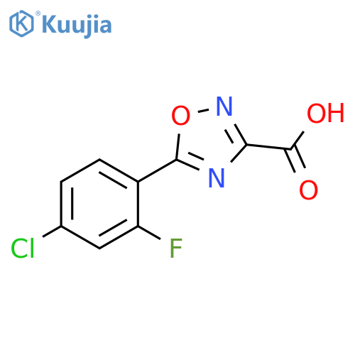 5-(4-chloro-2-fluorophenyl)-1,2,4-oxadiazole-3-carboxylic acid structure