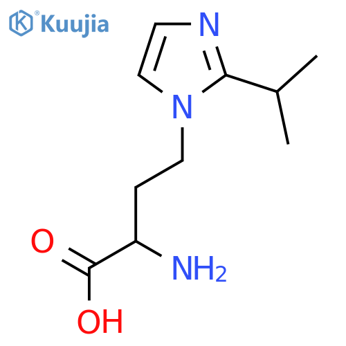 2-amino-4-2-(propan-2-yl)-1H-imidazol-1-ylbutanoic acid structure