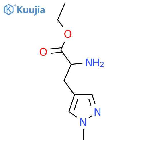 ethyl 2-amino-3-(1-methyl-1H-pyrazol-4-yl)propanoate structure