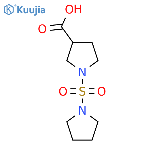 1-(pyrrolidine-1-sulfonyl)pyrrolidine-3-carboxylic acid structure
