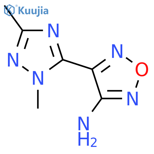 4-(dimethyl-1H-1,2,4-triazol-5-yl)-1,2,5-oxadiazol-3-amine structure