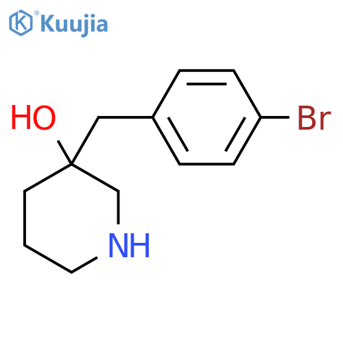 3-(4-bromophenyl)methylpiperidin-3-ol structure