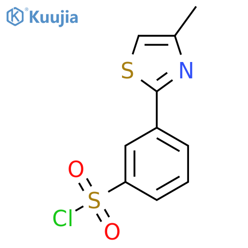 3-(4-Methyl-1,3-thiazol-2-yl)benzene-1-sulfonyl chloride structure