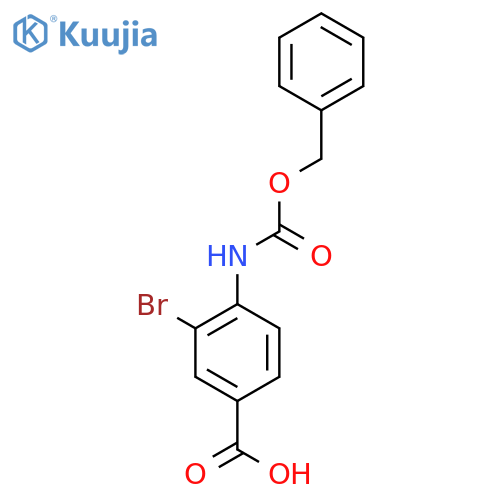 4-{(benzyloxy)carbonylamino}-3-bromobenzoic acid structure