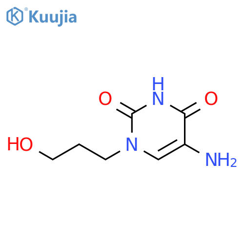 5-amino-1-(3-hydroxypropyl)-1,2,3,4-tetrahydropyrimidine-2,4-dione structure