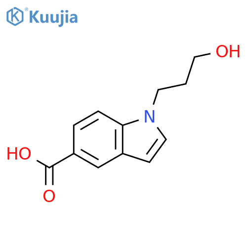 1H-Indole-5-carboxylic acid, 1-(3-hydroxypropyl)- structure