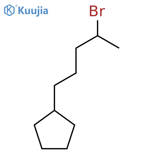 (4-bromopentyl)cyclopentane structure