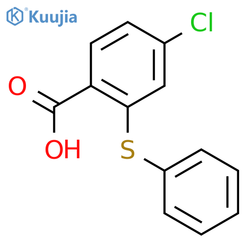 Benzoic acid, 4-chloro-2-(phenylthio)- structure