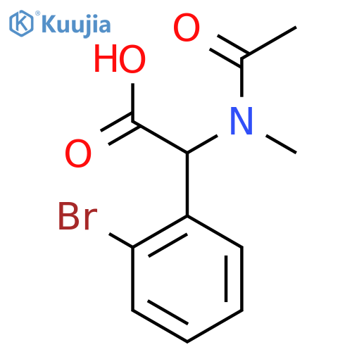 2-(2-bromophenyl)-2-(N-methylacetamido)acetic acid structure
