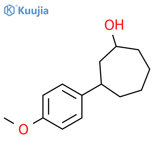 3-(4-methoxyphenyl)cycloheptan-1-ol structure