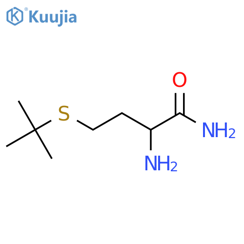 2-amino-4-(tert-butylsulfanyl)butanamide structure