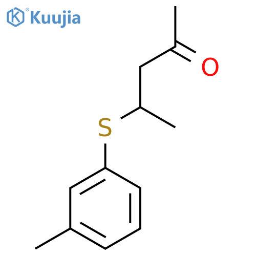 4-(3-Methylphenyl)sulfanylpentan-2-one structure