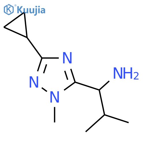 1-(3-Cyclopropyl-1-methyl-1h-1,2,4-triazol-5-yl)-2-methylpropan-1-amine structure