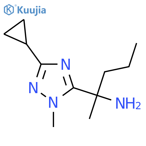 2-(3-cyclopropyl-1-methyl-1H-1,2,4-triazol-5-yl)pentan-2-amine structure