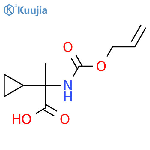 2-cyclopropyl-2-{(prop-2-en-1-yloxy)carbonylamino}propanoic acid structure