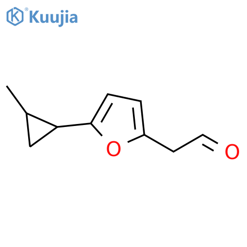 2-5-(2-methylcyclopropyl)furan-2-ylacetaldehyde structure