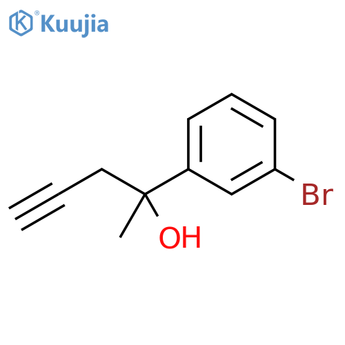 2-(3-Bromophenyl)-4-pentyn-2-ol structure