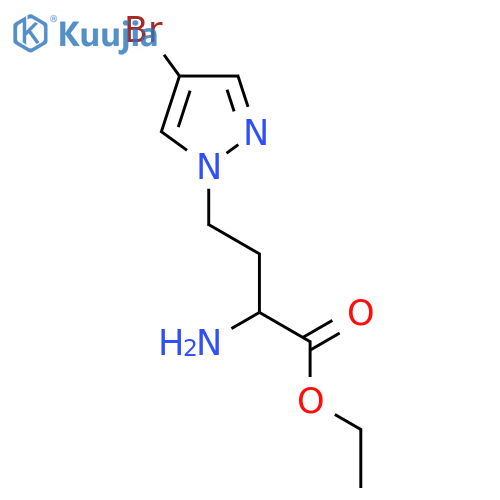 ethyl 2-amino-4-(4-bromo-1H-pyrazol-1-yl)butanoate structure