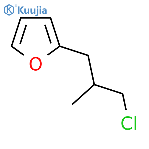 2-(3-Chloro-2-methylpropyl)furan structure